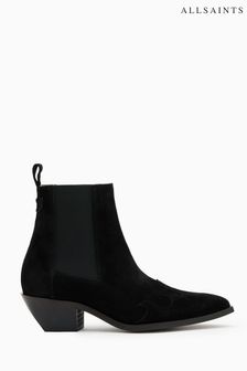 AllSaints Black Dellaware Suede Boots (B58956) | kr3,232