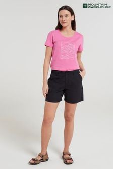 Schwarz - Mountain Warehouse Damen Bayside Shorts aus 100 % Bio-Baumwolle (B58963) | 36 €