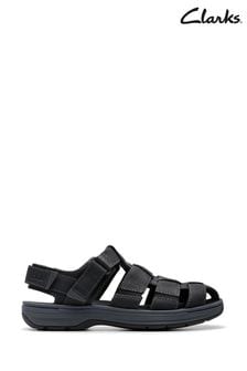 Clarks Black Leather Saltway Cove Sandals (B59033) | €140