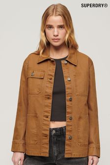 SUPERDRY Brown SUPERDRY Canvas Chore Jacket (B59069) | SGD 155