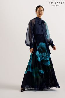 Ted Baker Manami Pussybow Shirt Maxi Dress With Slit (B59094) | 2,210 zł