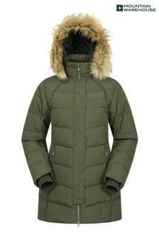 Mountain Warehouse Green Womens Isla II Water Resistant Down Jacket (B59110) | $274