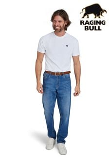 Raging Bull Blue Tapered Jeans (B59151) | $118