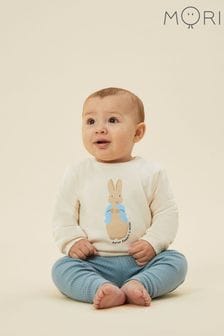 MORI Cream Organic Cotton and Bamboo Cotton Peter Rabbit Sweatshirt (B59194) | ￥4,930