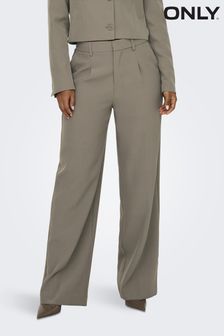 ONLY Brown High Waisted Wide Leg Trousers (B59318) | €50