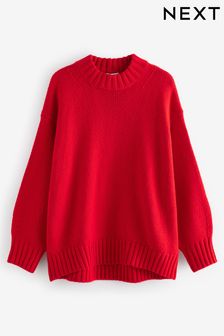 Roșu - Premium Wool Blend Yak Co-ord Soft Touch Knitted Jumper (B59450) | 563 LEI