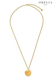 Orelia London 18k Gold Plating Scallop Coin Necklace (B59562) | kr325