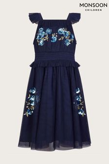 Monsoon Blue Ria Sequin Embellished Dress (B59595) | €60 - €74