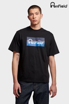 Schwarz - Penfield Herren T-Shirt in lässiger Passform mit großem Original Logo​​​​​​​ (B59686) | 47 €