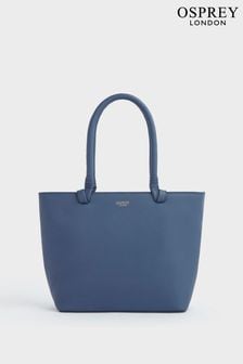 藍色 - OSPREY LONDON黃褐色The Collier皮革單肩托特包 (B59700) | NT$5,830