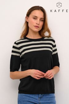 Schwarz - Kaffe Milo Short Sleeve Knit Top (B59725) | 62 €