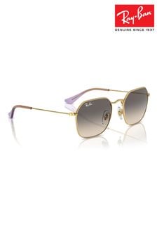 Ray-ban Junior Gold Tone Rj9594s Irregular Sunglasses (B59762) | €88