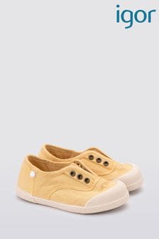 Igor Yellow Lona Canvas Plimsolls Shoes (B59765) | kr490