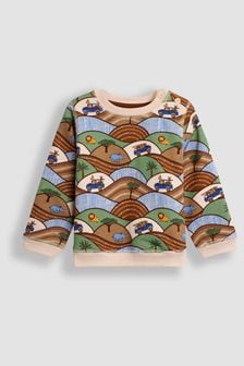 JoJo Maman Bébé Stone Safari Scene Print Sweatshirt (B59921) | 153 SAR