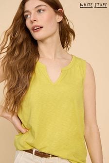 White Stuff Yellow 100% Cotton Laila Vest (B59956) | $34