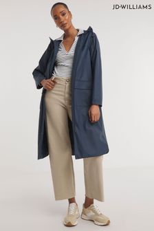 JD Williams Blue Longline Coated Raincoat (B60646) | 430 zł