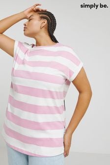 Simply Be Stripe Longline Boyfriend T-shirt (B60755) | €19