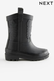 Boys black wellies deals