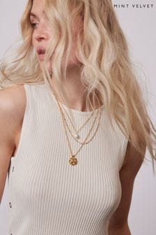 Mint Velvet Gold Tone Layered Necklace (B60854) | kr530