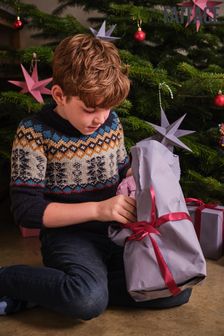 Boys Blue Fairisle Long Sleeve Jumpers Next Luxembourg