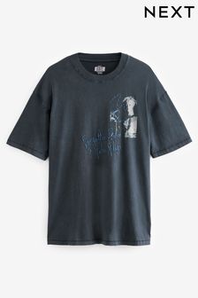Charcoal Grey Renaisance Oversized T-Shirt (B60912) | 113 SAR