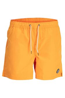 JACK & JONES JUNIOR Orange Water Activated Colour changing Printed Swim Shorts