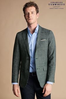 Charles Tyrwhitt Green Wool Silk Linen Jacket (B61132) | kr3,245
