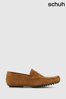 Schuh Russel Suede Driver Brown Shoes