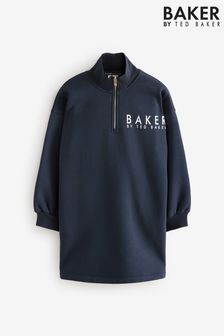 ネイビー - Baker By Ted Baker Zip Neck Sweat Dress (B61254) | ￥6,310 - ￥7,300