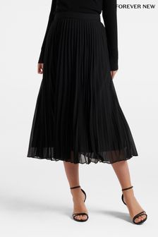 Forever New Black Hailee Pleated Skirt (B61368) | $91
