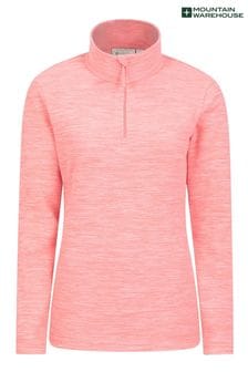 Mountain Warehouse Pink Womens Snowdon Melange Half-Zip Fleece (B61398) | $41