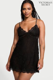 Svart - Victoria's Secret Twinkle Shine Strap Lace Slip Dress (B61527) | kr1 790