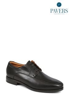 Zapatos elegantes negros de cordones de cuero de Pavers (B61786) | 85 €