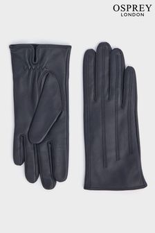Синие кожаные перчатки Osprey London The Lila (B61918) | €52
