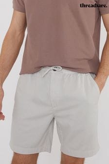 Threadbare Ecru Cotton Lyocell Jogger Style Shorts (B61969) | 99 QAR