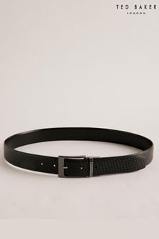 Ted Baker Black Waide Woven Texture Leather Belt (B61986) | OMR26