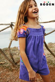 Boden Purple Fun Towelling Playsuit (B62025) | $51 - $59