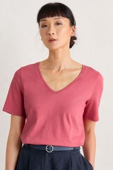 Seasalt Cornwall Pink Burdock T-Shirt (B62067) | €41