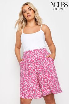 Yours Curve Pink Jersey Shorts (B62110) | €31