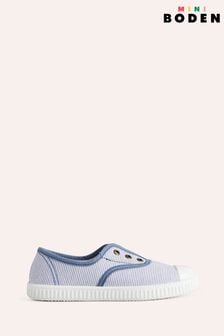 Boden Blue Stripe Laceless Canvas Pull-ons (B62121) | €35 - €39