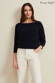 Phase Eight Blue Nellie Ripple Jumper (B62258) | AED383
