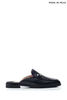 أسود - Moda In Pelle Ellajean Mule Slip-on Shoes With Trim (B62321) | 567 ر.س