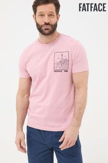 FatFace Pink Lighthouse Embroidered T-Shirt (B62348) | €40