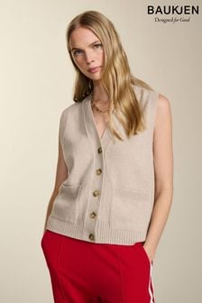 Baukjen Cream Anita Recycled Wool Vest (B62437) | kr1,675 - kr1,752