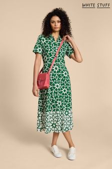 White Stuff Green Rua Jersey Shirt Dress (Petite) (B62532) | 410 zł