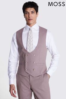 MOSS Slim Fit Purple Dusty Flannel Waistcoat (B62537) | €91