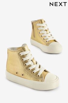 Gold high top trainers on sale