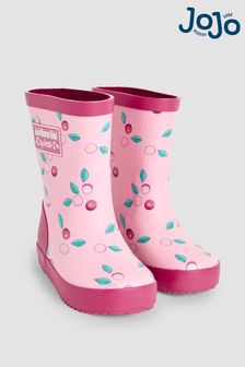 JoJo Maman Bébé Pink Berry Print Wellies (B62731) | €29.50 - €32