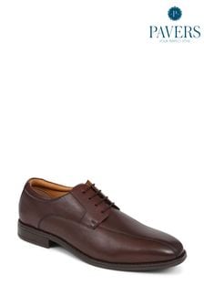 Pavers Smart Leather Lace-Up Brown Shoes