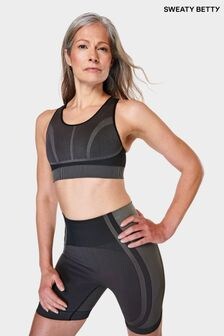 Sweaty Betty Black Silhouette Sculpt Seamless Sports Bra (B63105) | $94